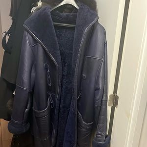 Purple sheepskin coat.  Size 12 by Gregory and Sons